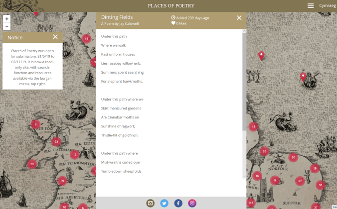 Dinting Fields by Jay Cladwell in Places Of Poetry