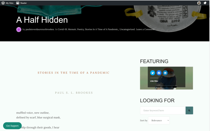 A Half Hidden at Literati Magazine