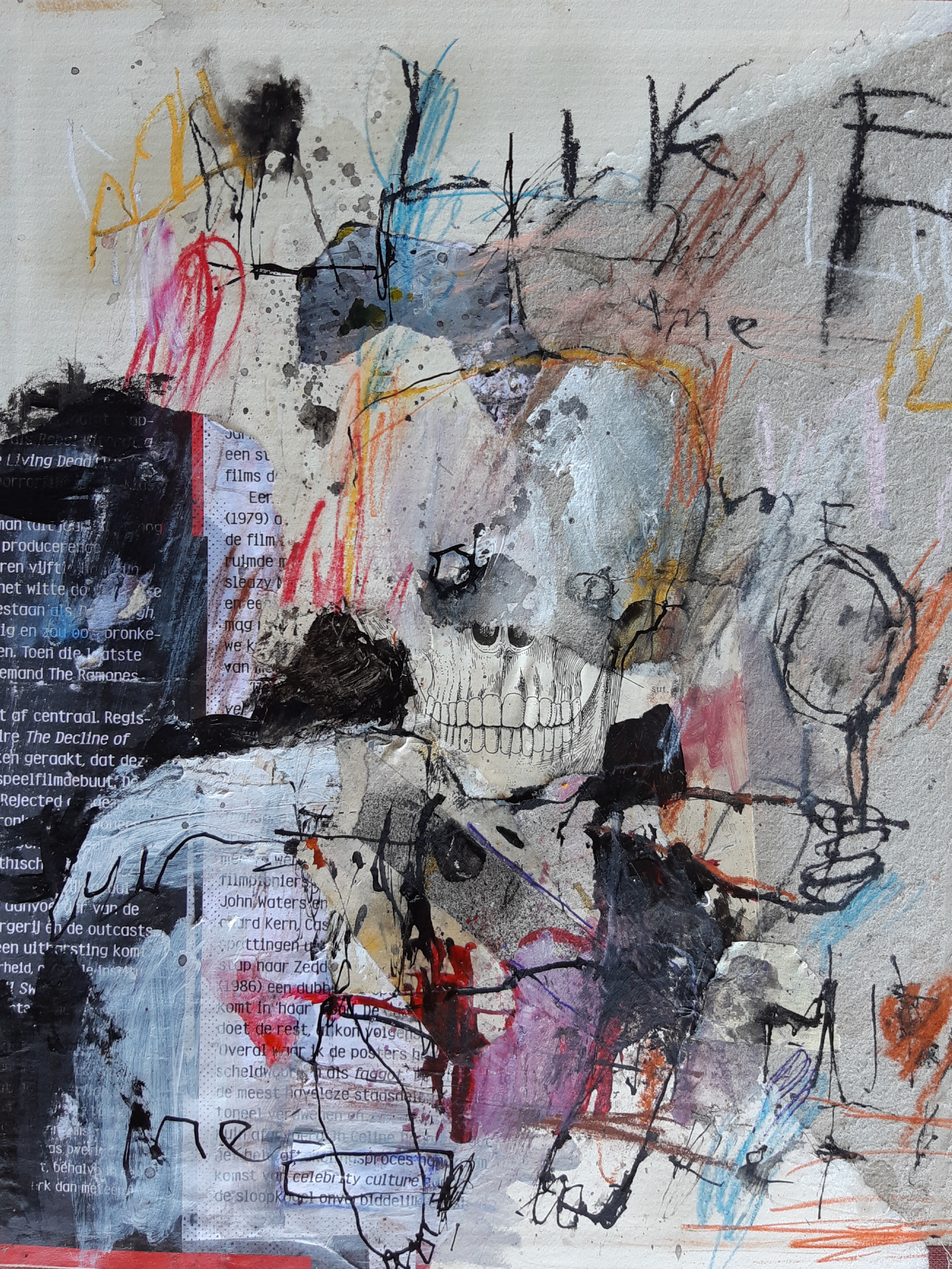 7MH Celebrity culture, mixed media on cardboard, 25,5 x 32,5 cm, 2020