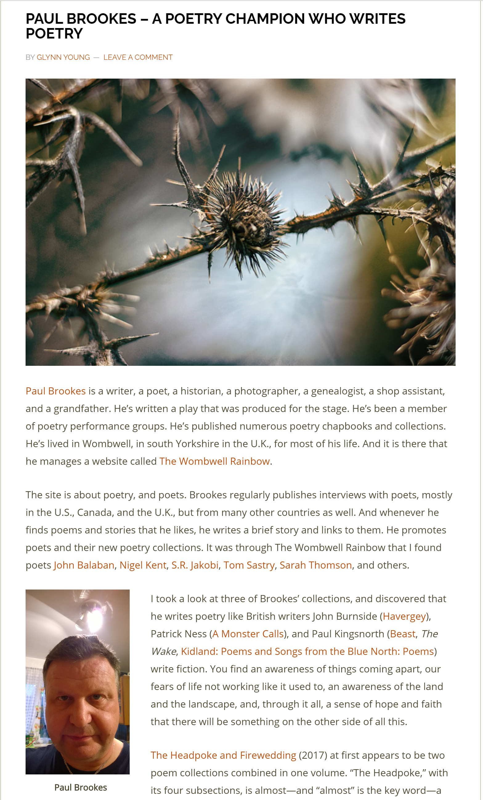 Article on me and my work