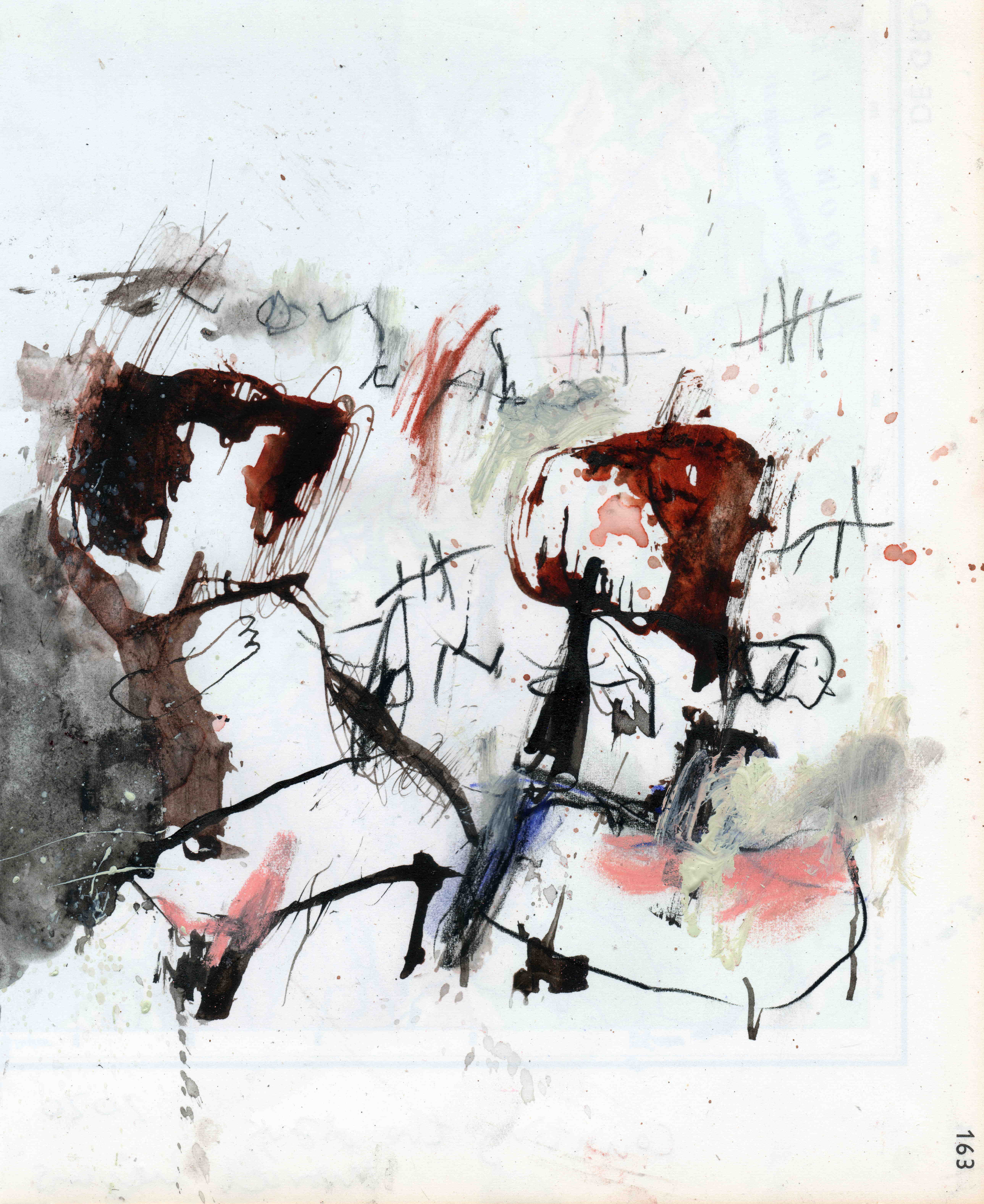 MH10 Counting the days, mixed media on paper, 18,4 x 22,5 cm, 2020