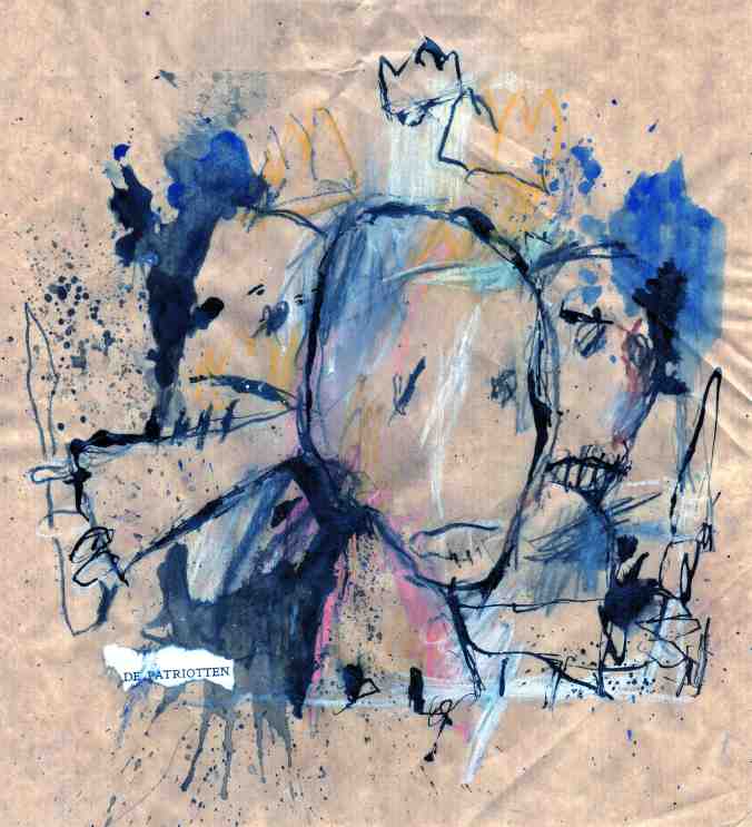 MH13De patriotten, mixed media on paper, 20,8 x 22,9 cm, 2020
