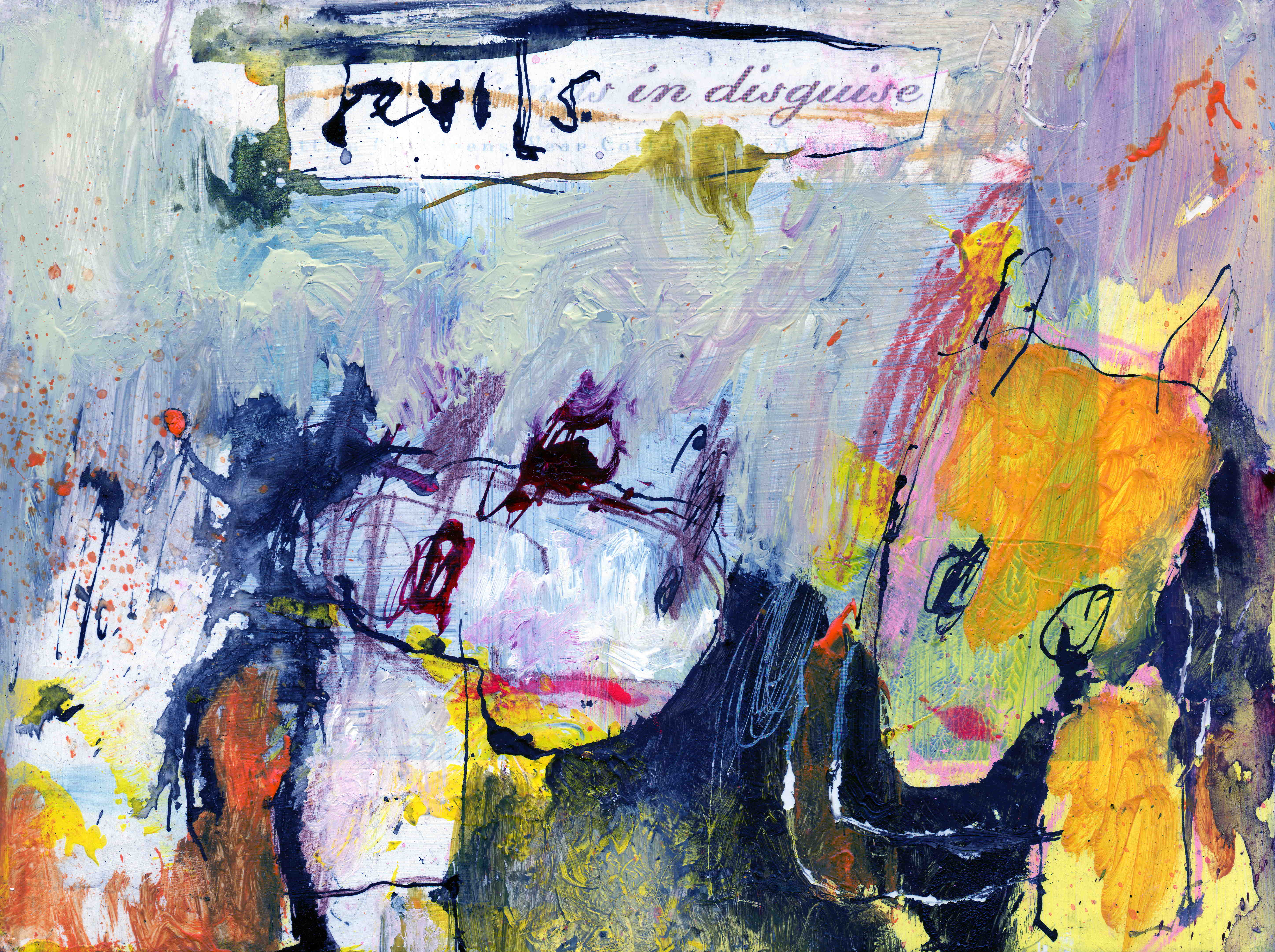 MH16 Devils in disguise, mixed media on book cover, 20,5 x 15 cm, 2020