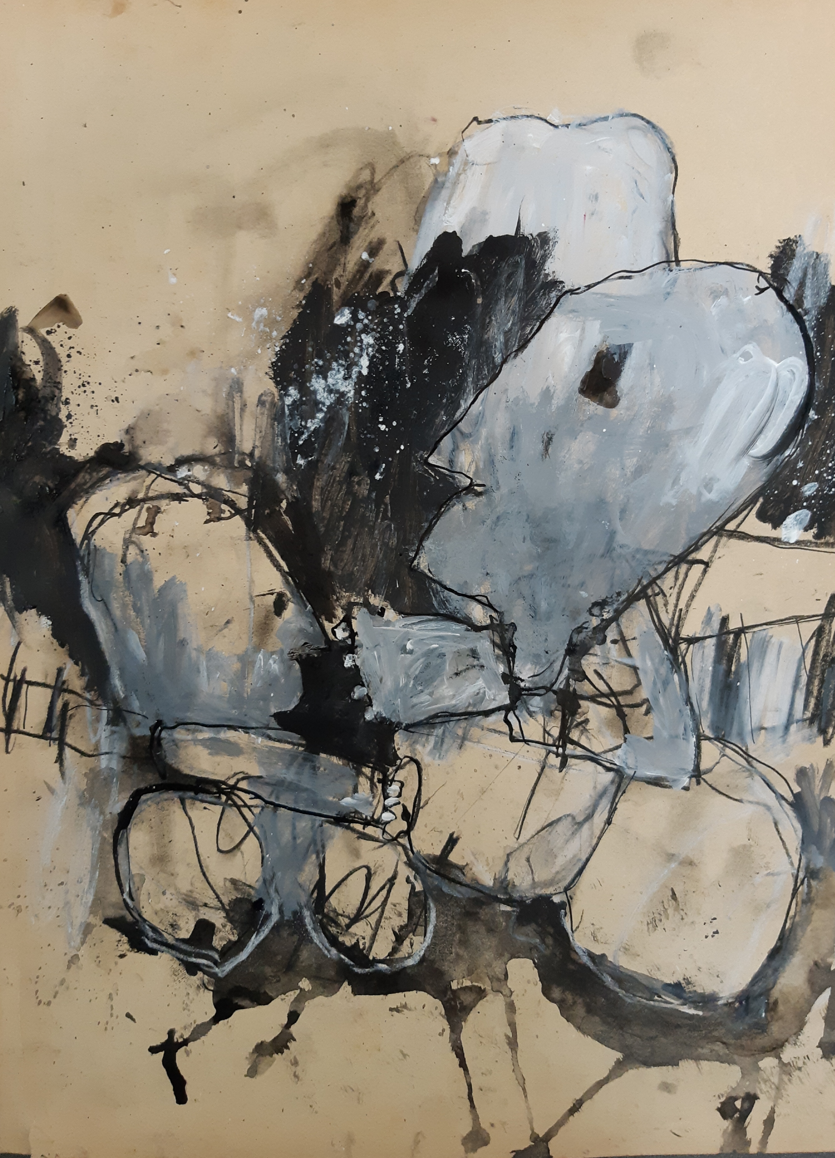 MH21 I need a private world, mixed media on paper, 24,3 x 31,6 cm, 2019