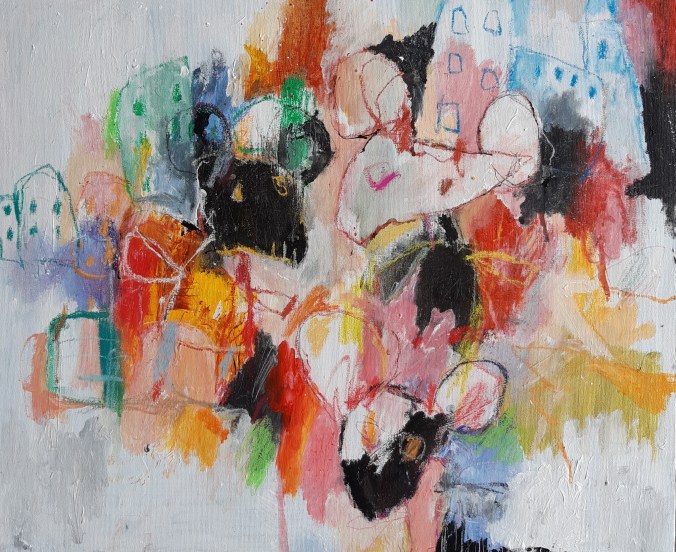 MH24 They say what about the meek, mixed media on canvas, 60 x 50 cm, 2019