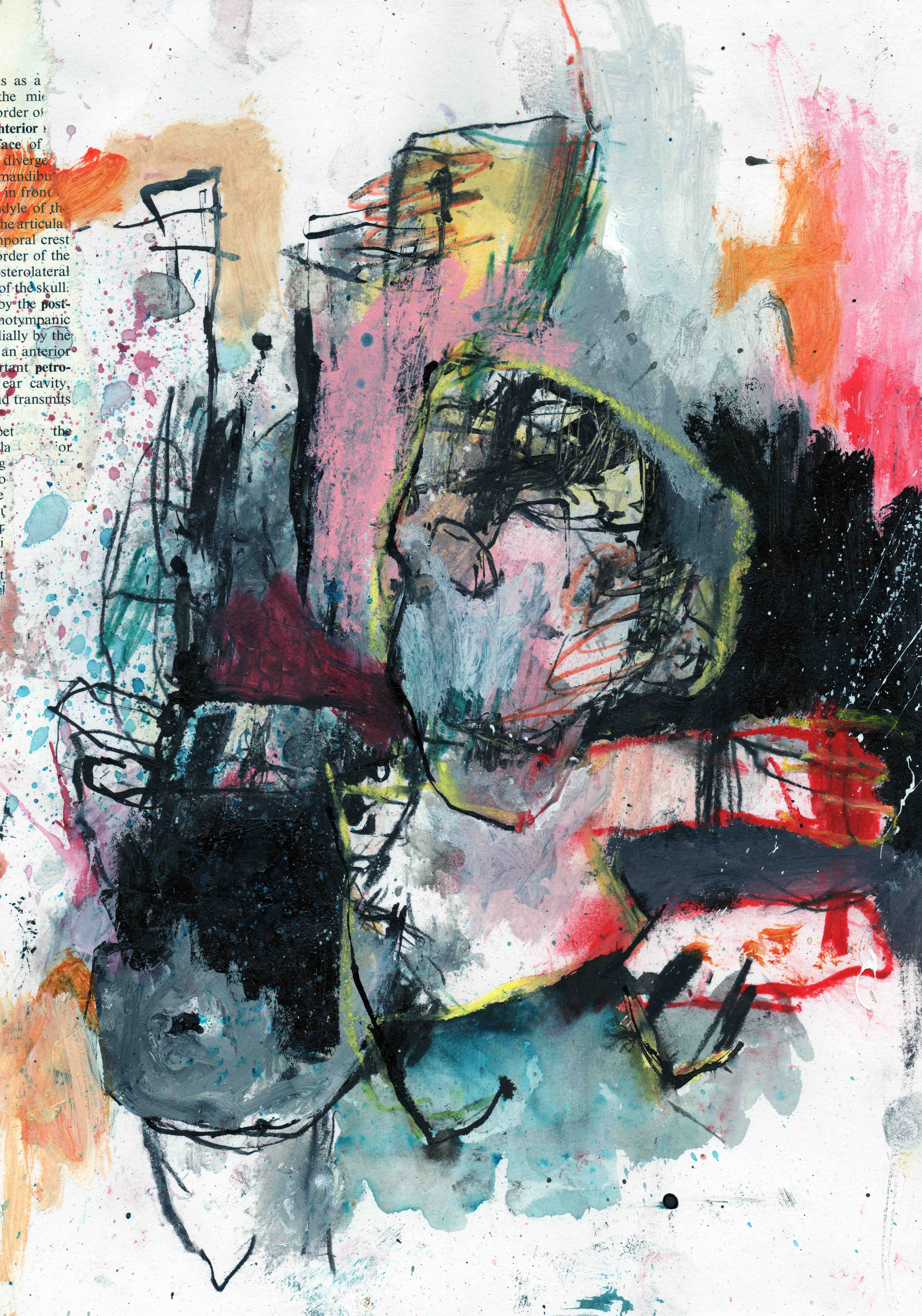 MH25 They're supposed to be my dreams, mixed media on paper, 21 x 29,7 cm, 2019