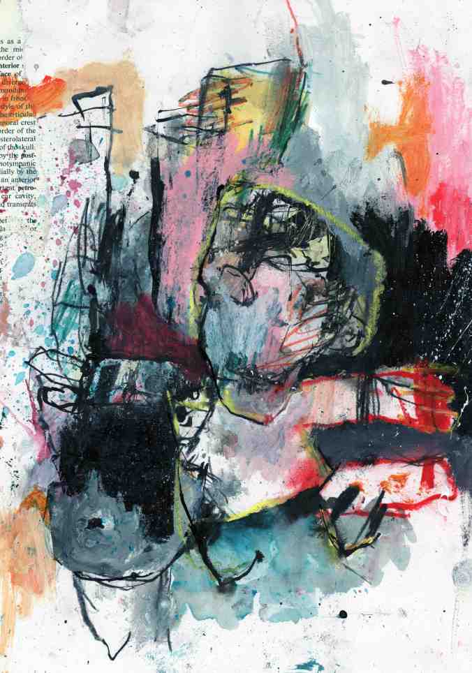 MH25 They're supposed to be my dreams, mixed media on paper, 21 x 29,7 cm, 2019