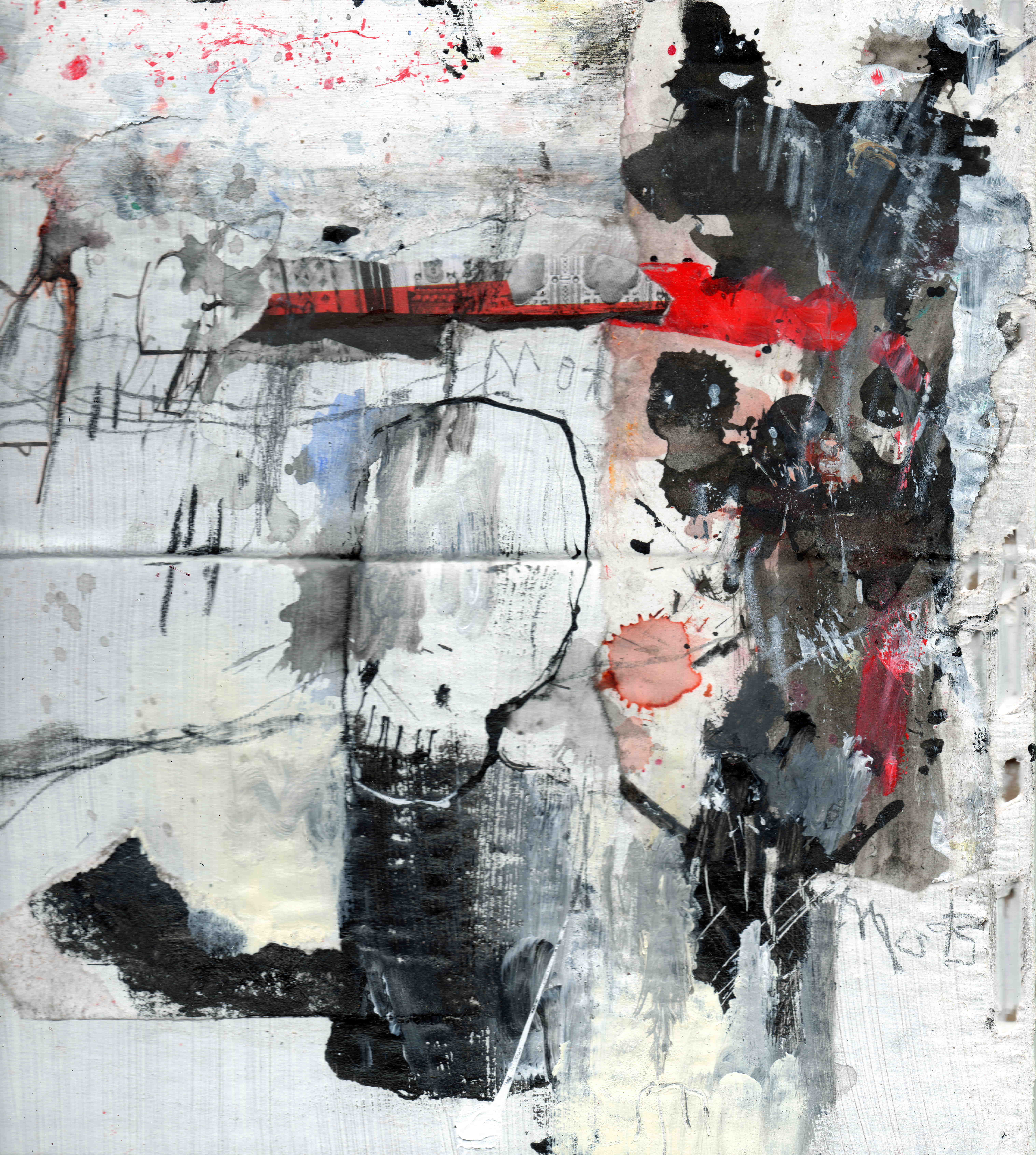 MH28 You can't do that in front of decent people, mixed media on cardboard,22,9 x 24,2 cm, 2020