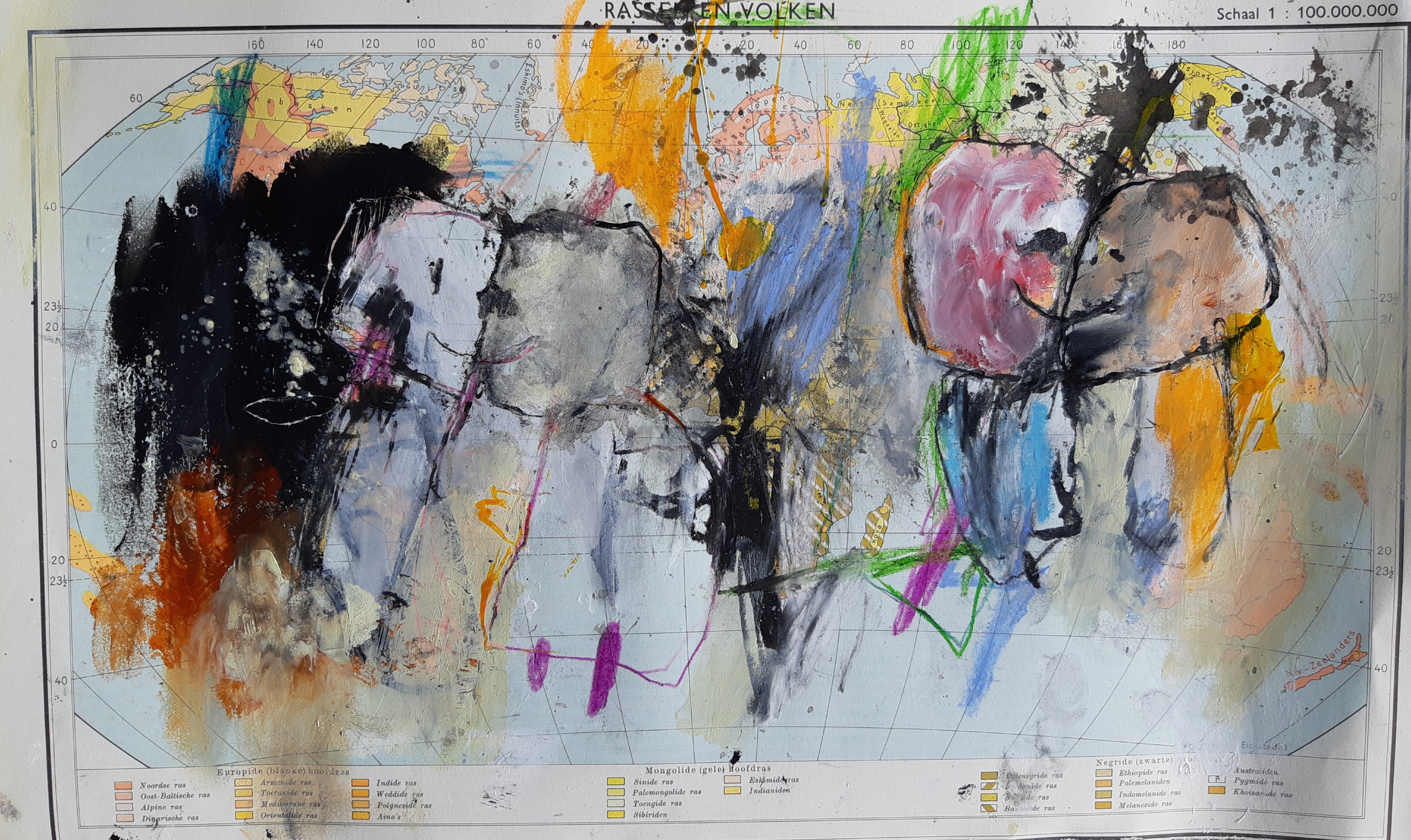 Mix it up, mixed media on paper, 37 x 22,5 cm, 2021 MH30