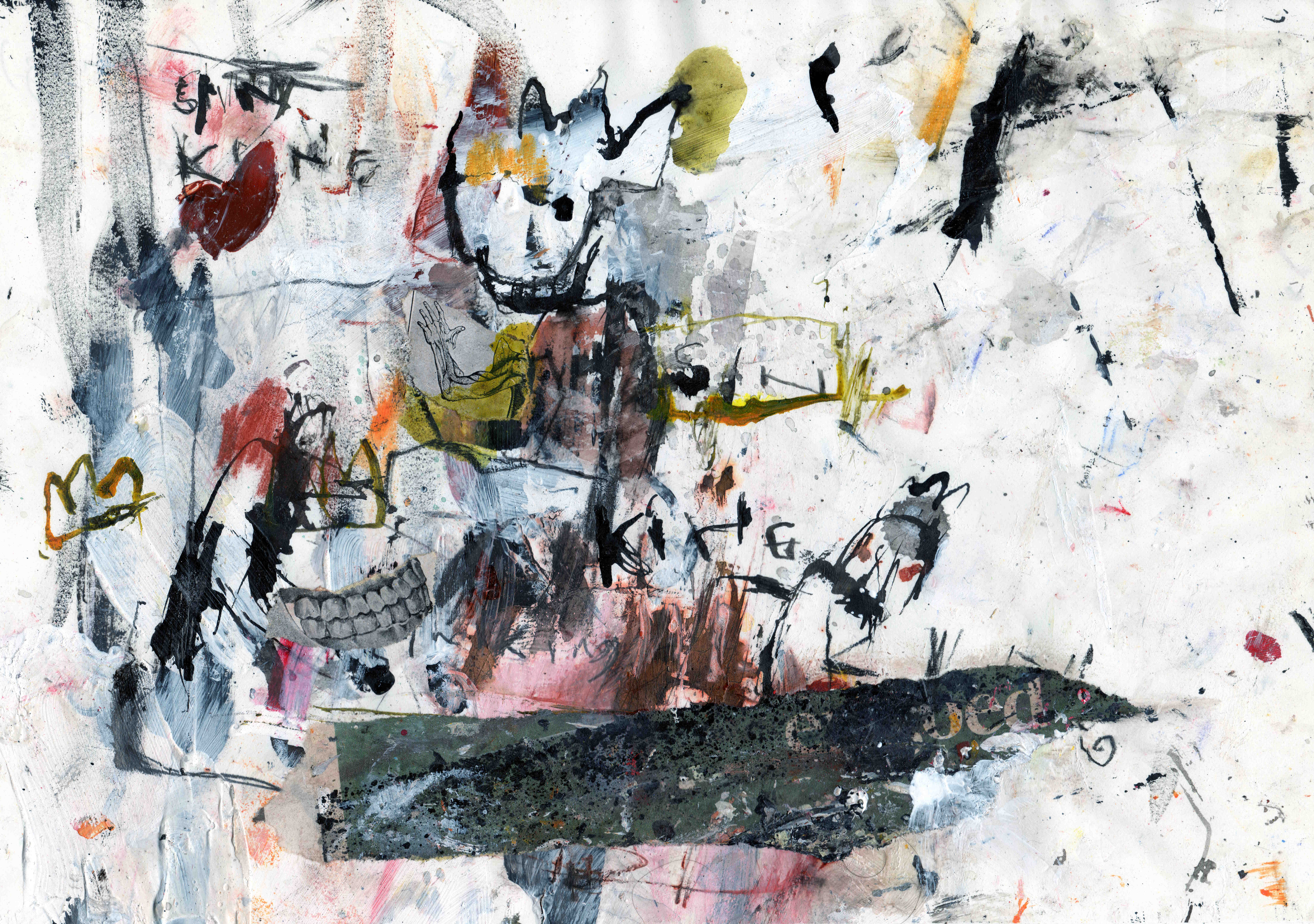 Sin King (sinking), mixed media on paper, 30,3 x 21,1 cm, 2021 MH31