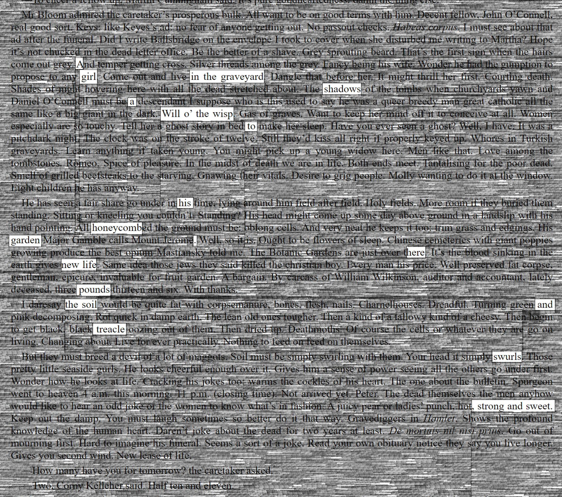 Mark Grainger's Erasure poem