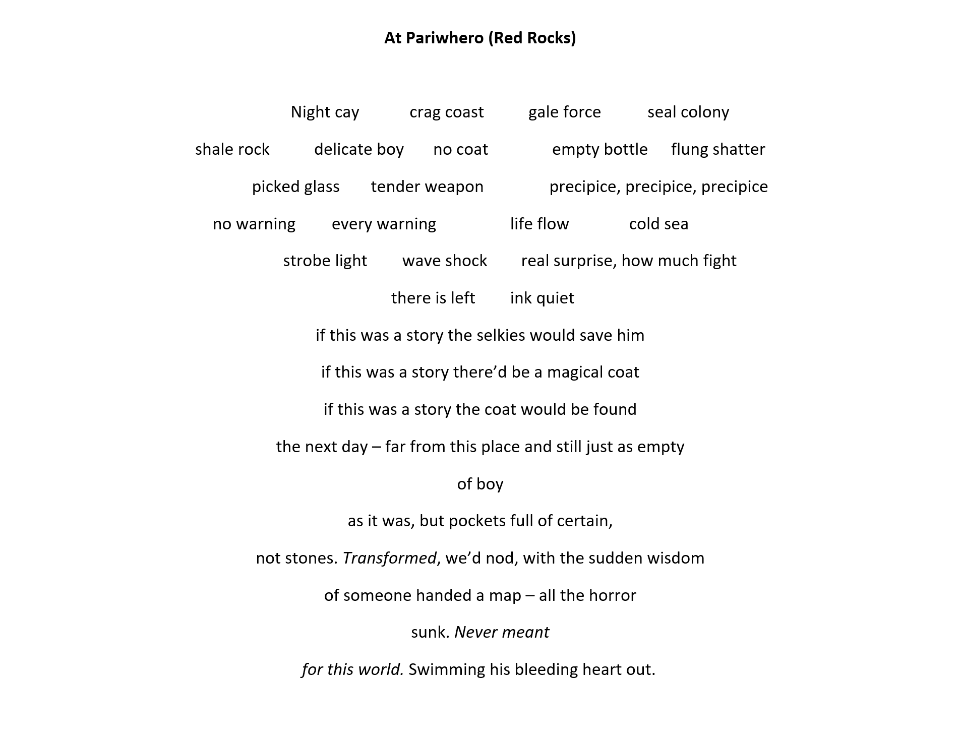 At Pariwhero by Tim Fellows