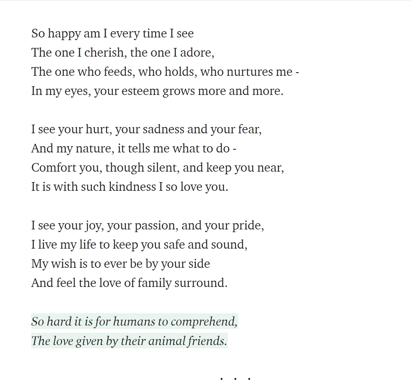 Through a pet's eyes