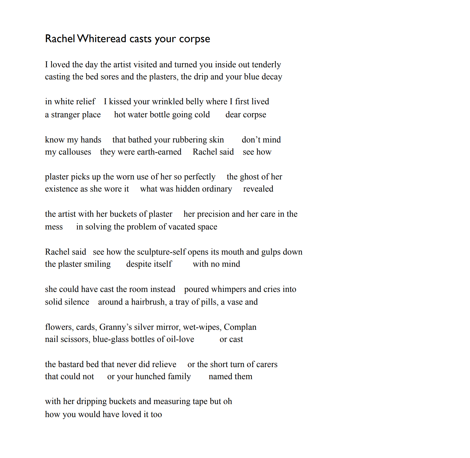 corpse by Alice Willitts