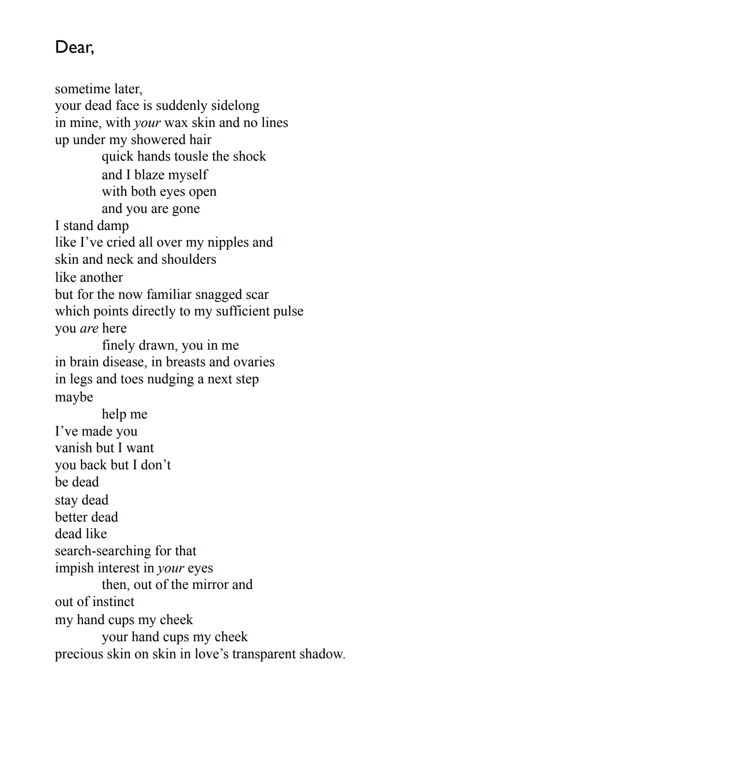 Dear by Alice Willetts