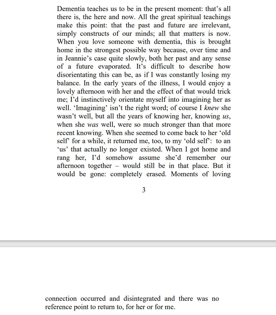 Dementia Teaches from preface of Lock Picker by Sue Proffitt