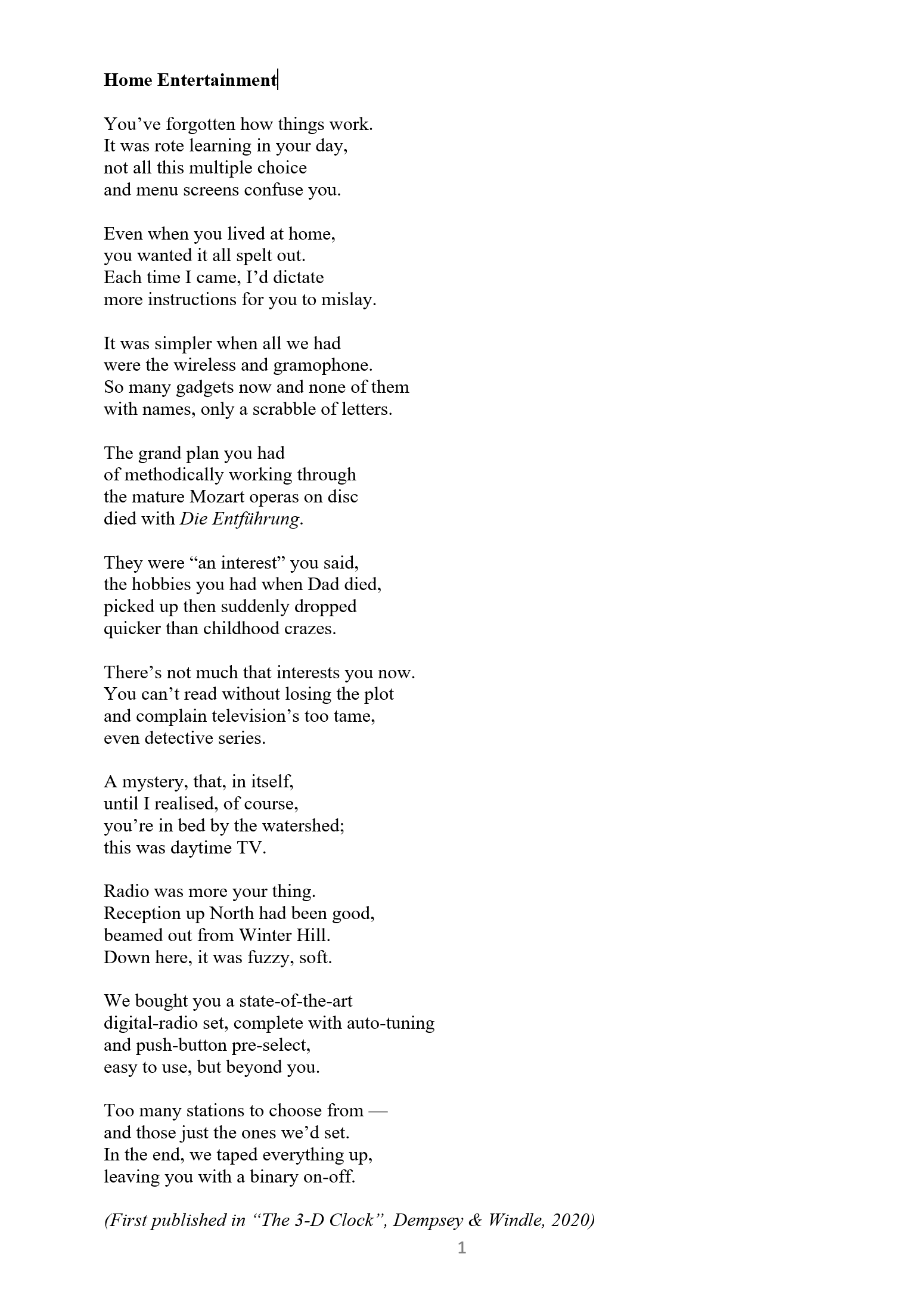 Home Entertainment by steve claughton