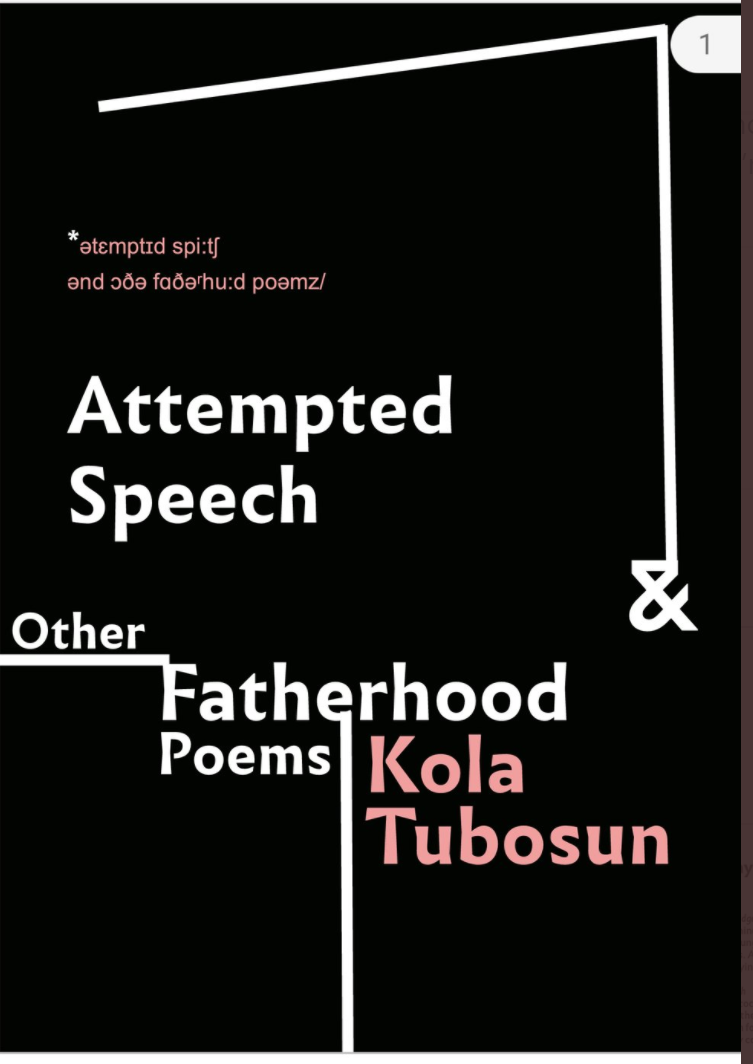 Attempted speech collection frontbcover by kola tobosun