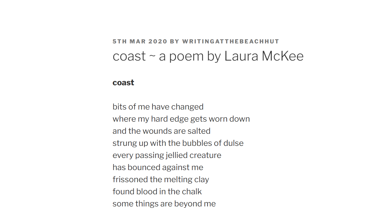 coast by laura McKee