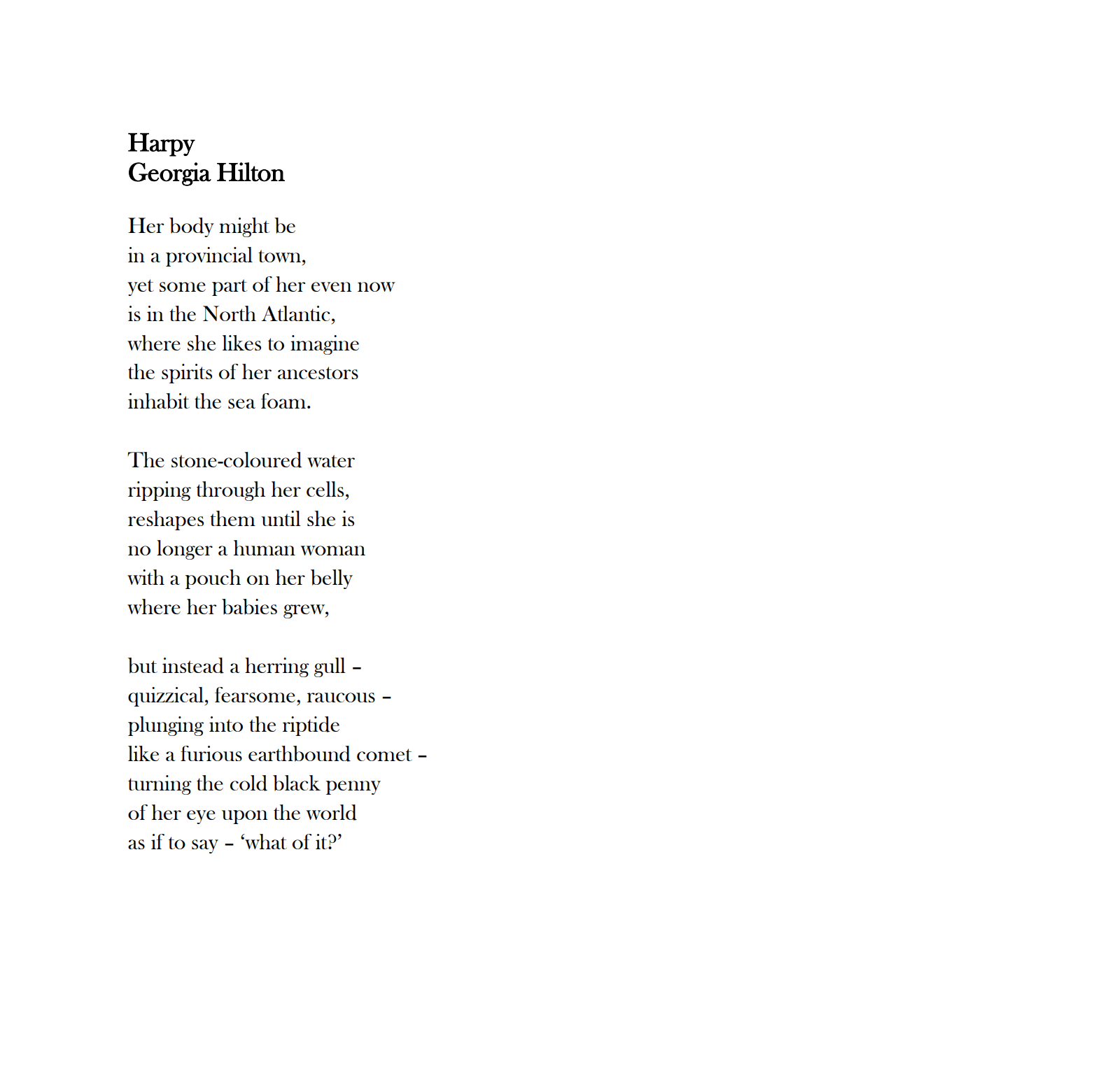 Harpy by Georgia Hilton