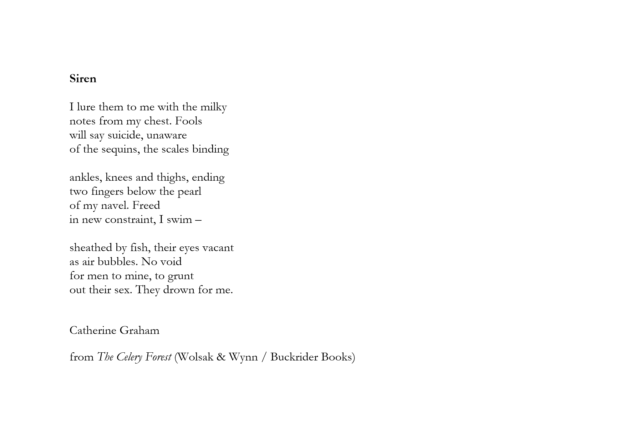 Siren by Catherine Graham