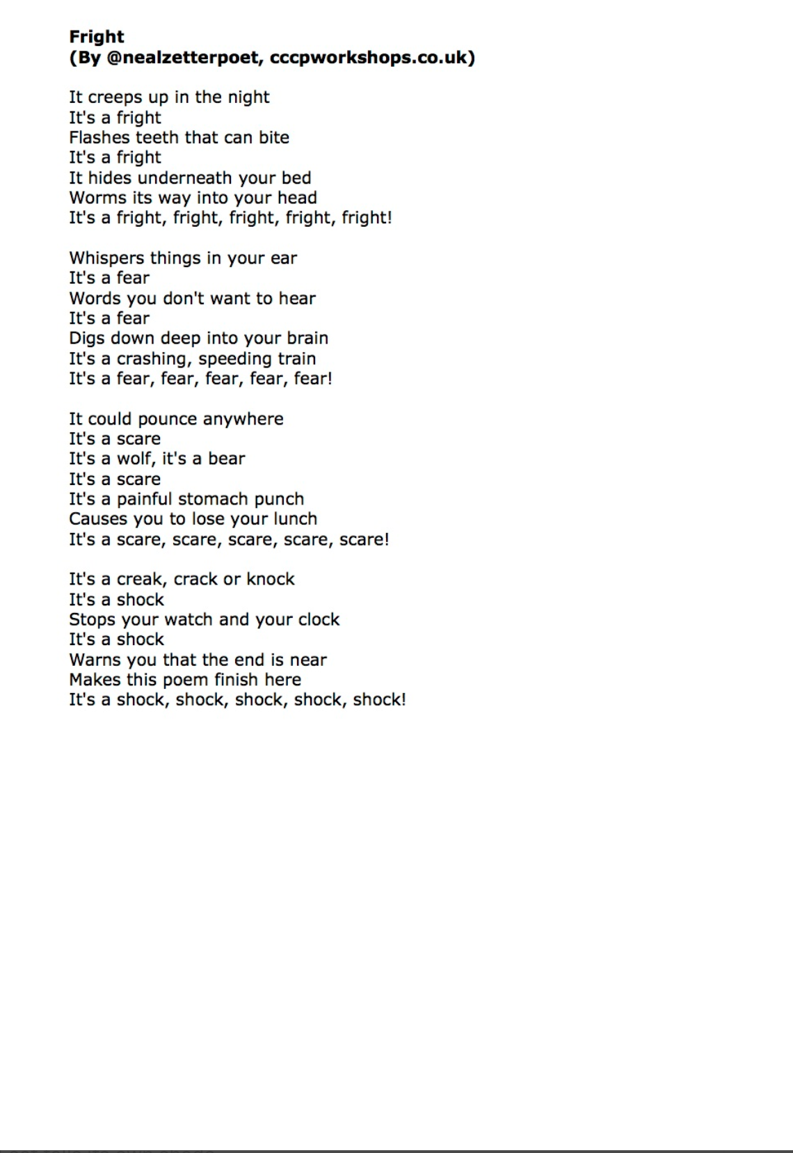 fright night by neal zetter