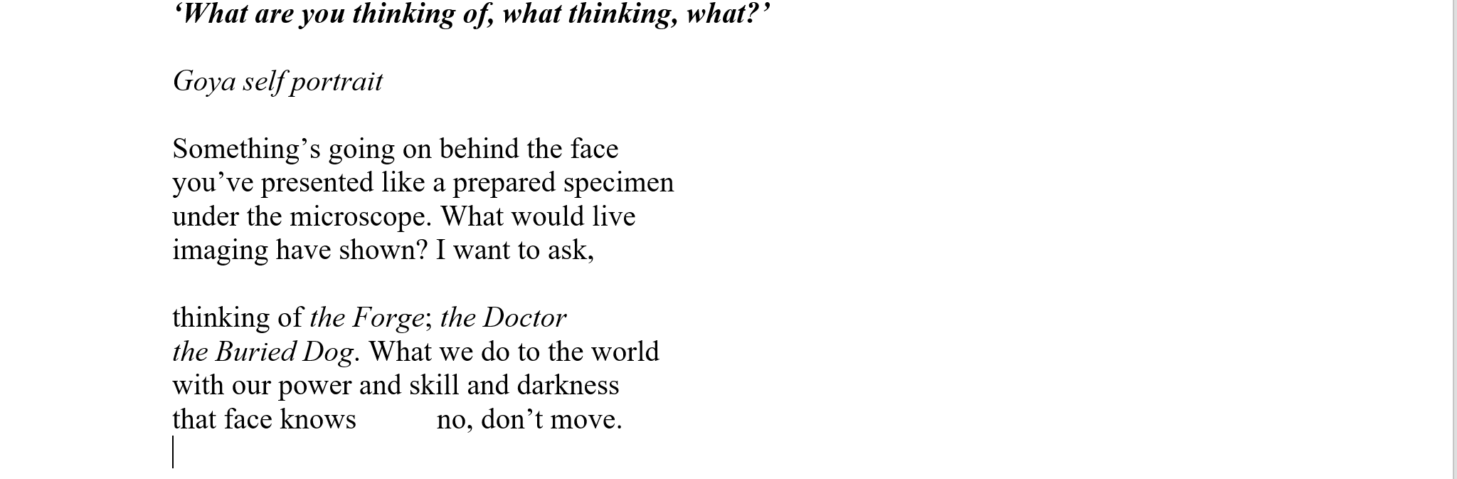 Sarah Watkinson Day 5 Goya self portrait