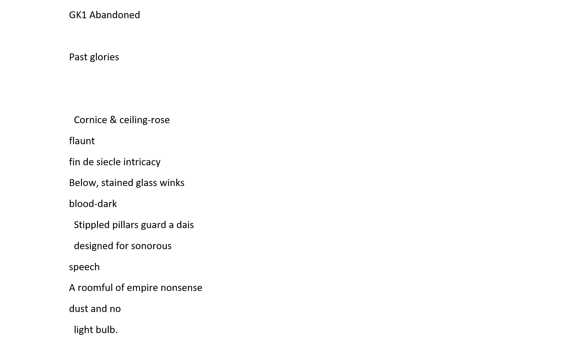 Abandoned by Lesley Curwen