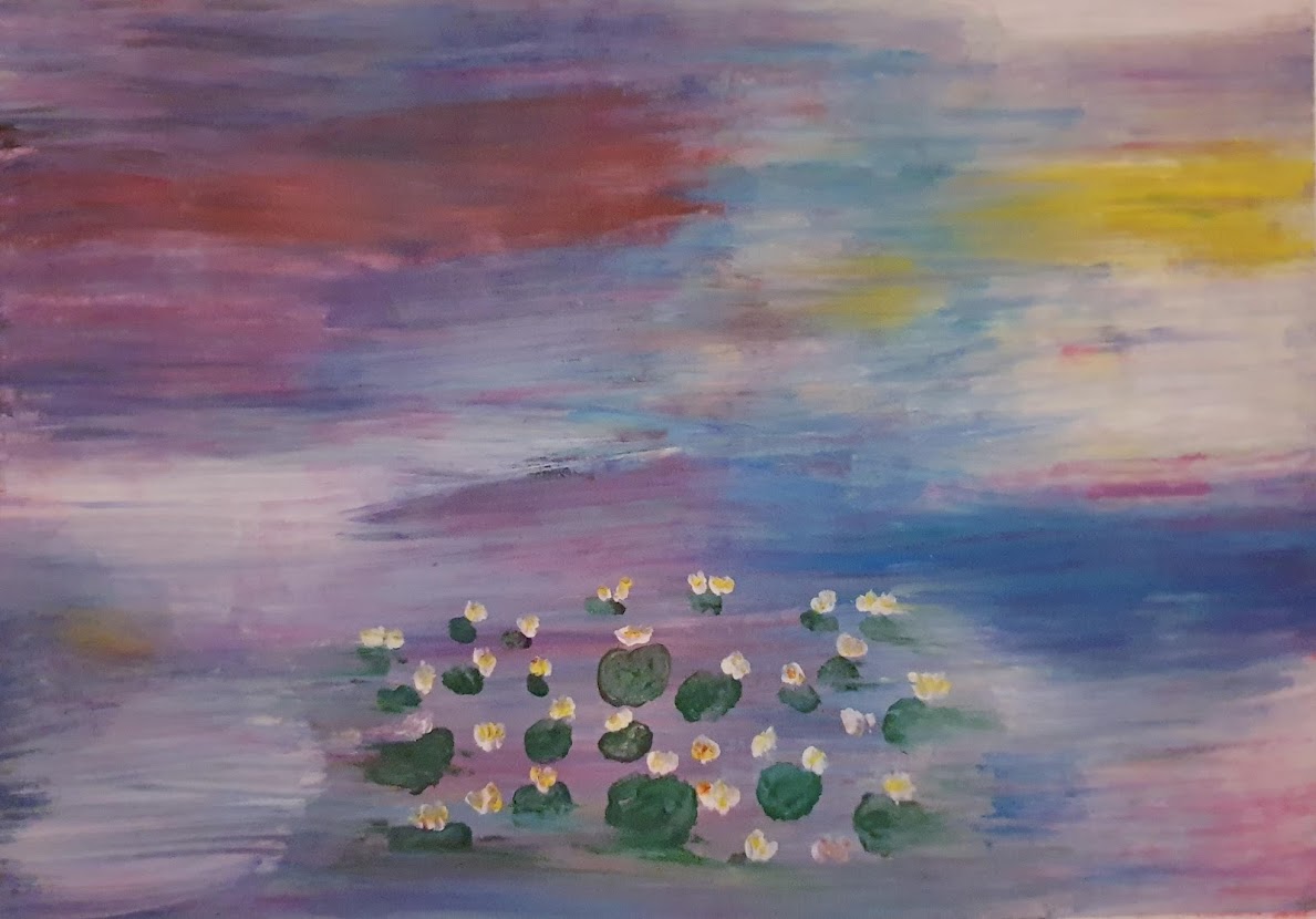 GK3 abstract art =lily pond