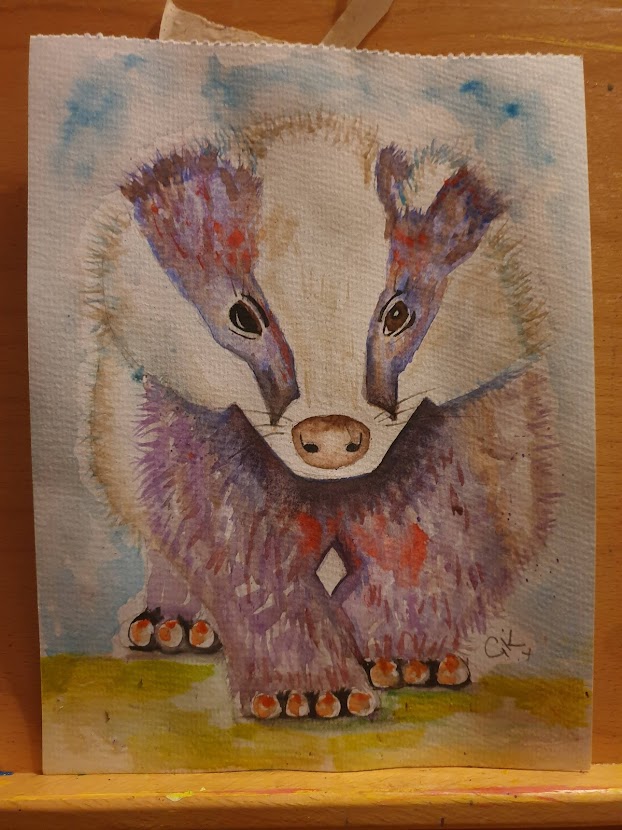 GK5 Badger - watercolour