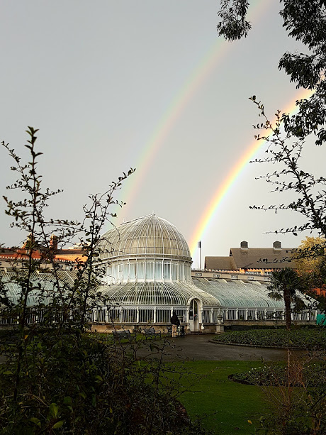 GK10 Double rainbow over the Palm House, Botanic Park, Belfast 2017