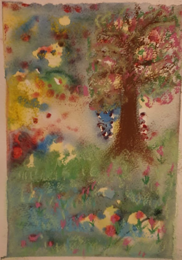 GK22 mixed media - abstract garden
