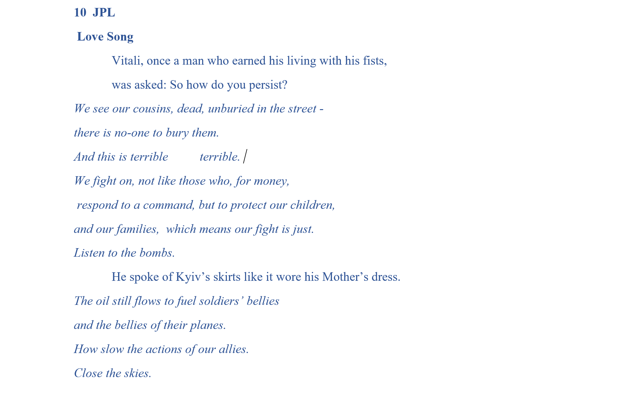 Love Song by Lesley James