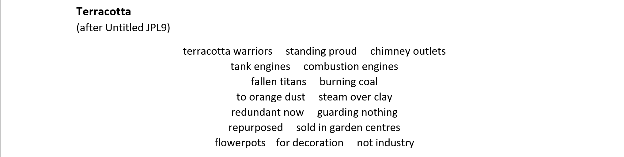 Terracotta by Jamie Woods