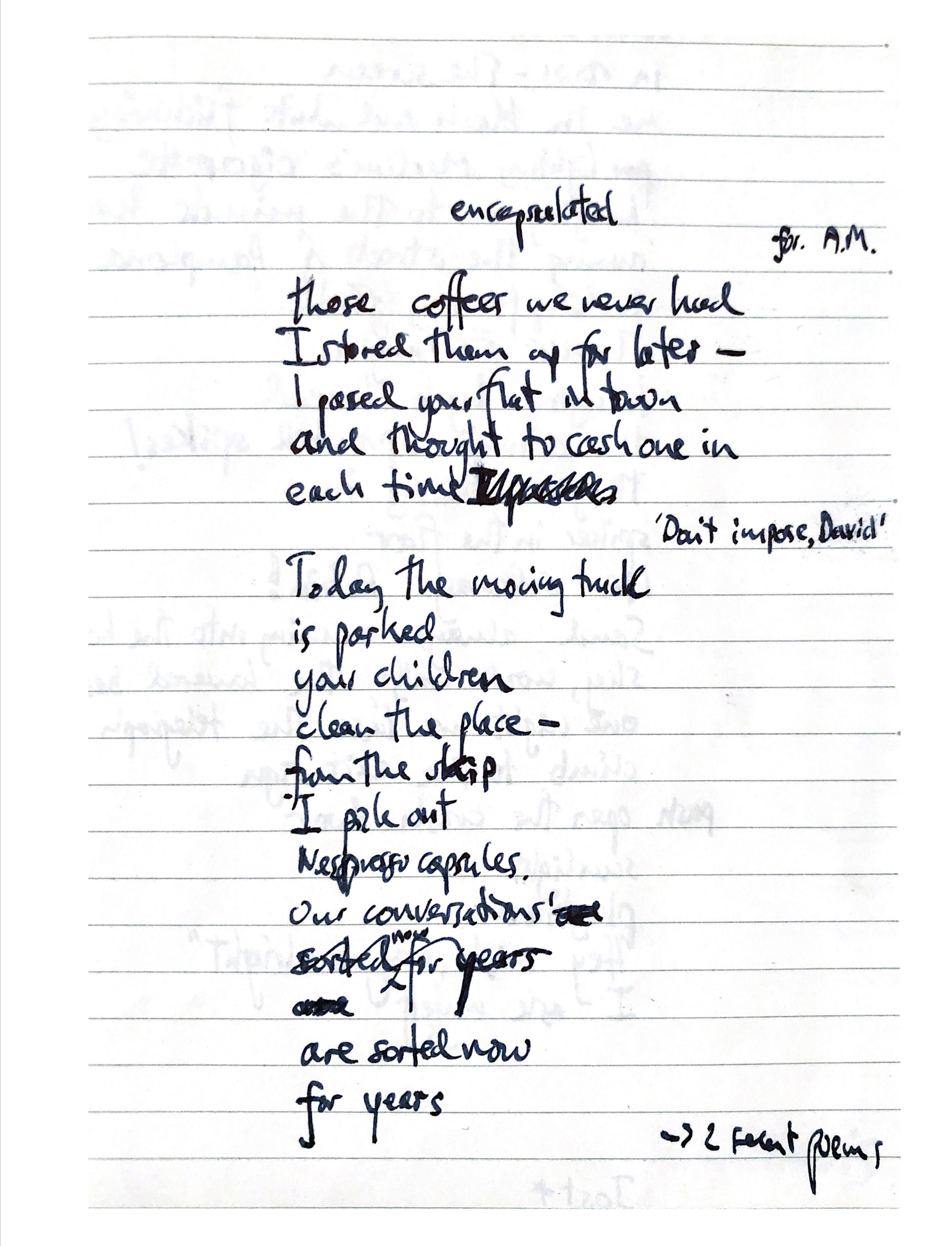 encapsulated postcard poem by Dave Garbutt