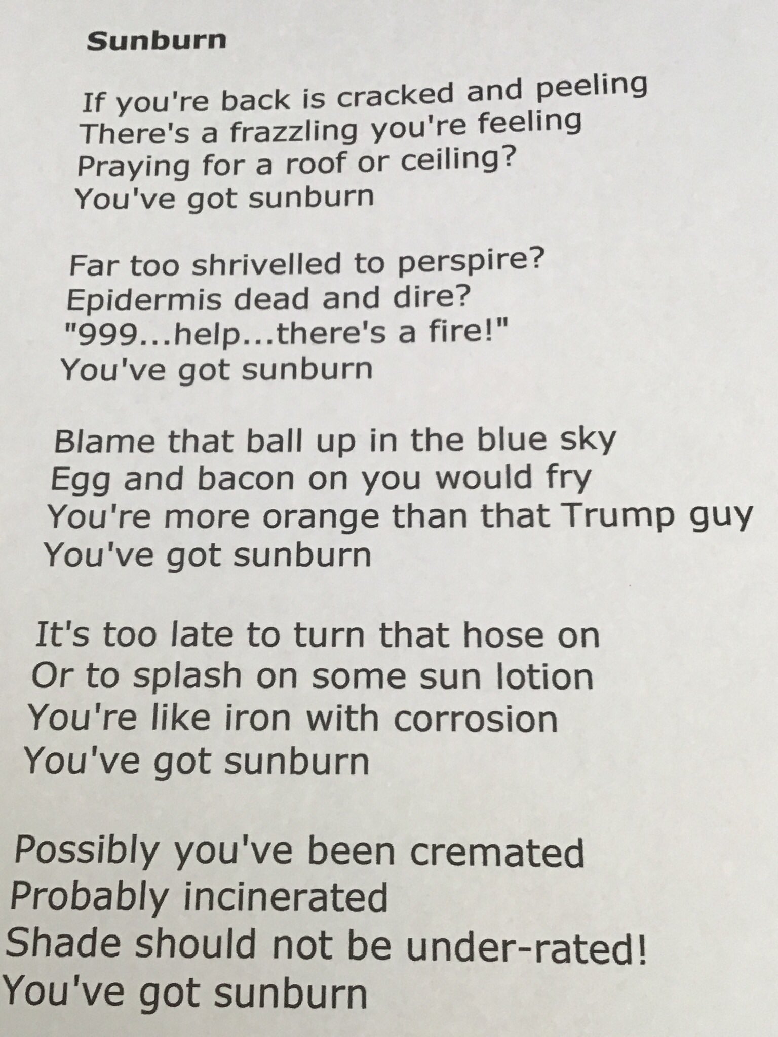 sunburn by neal zetter