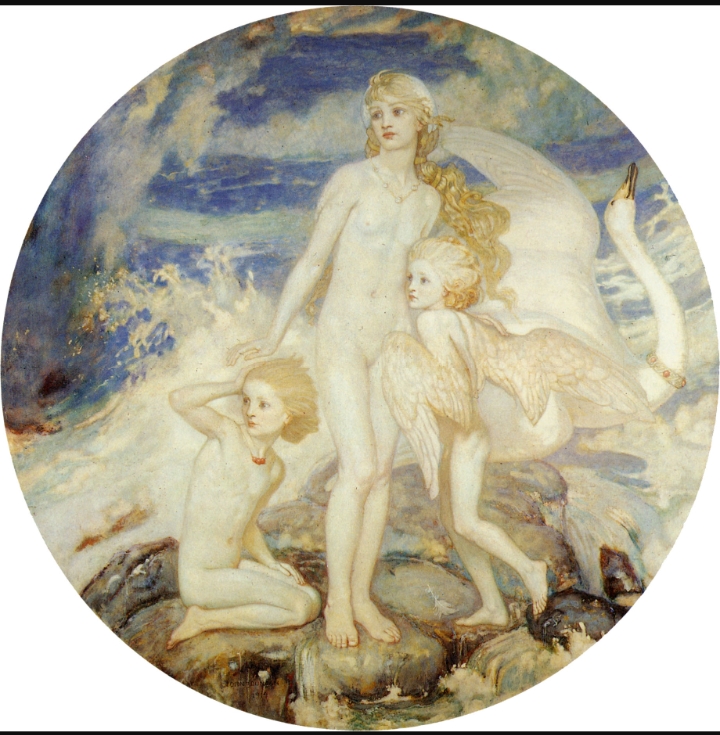 F 1.11. The Children of Lir by John Duncan(1924)