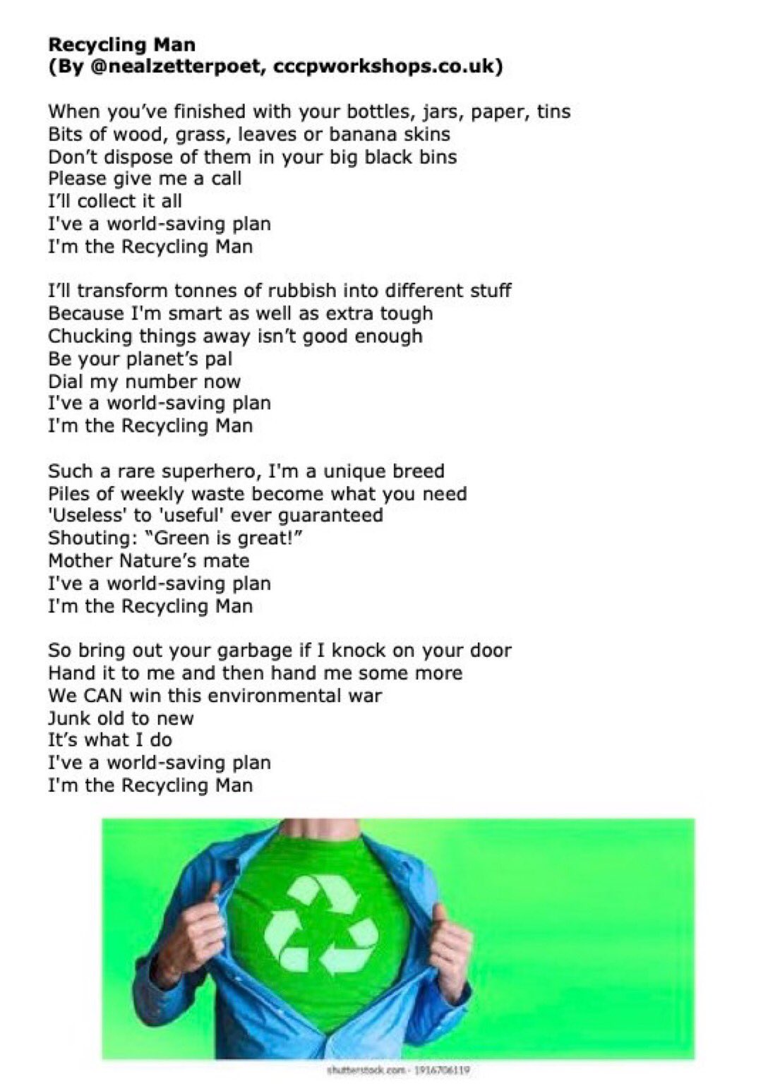 Neal Zetter National poetry day 2022