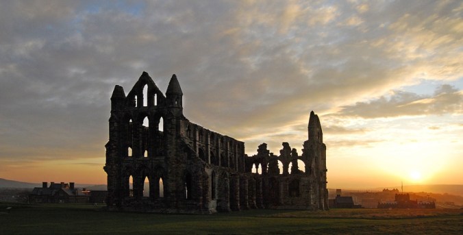 Whitby Abbey at sunset
